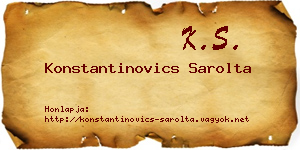 Konstantinovics Sarolta névjegykártya